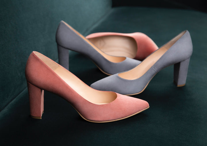 Marylebone Block Heel Pump — Rose