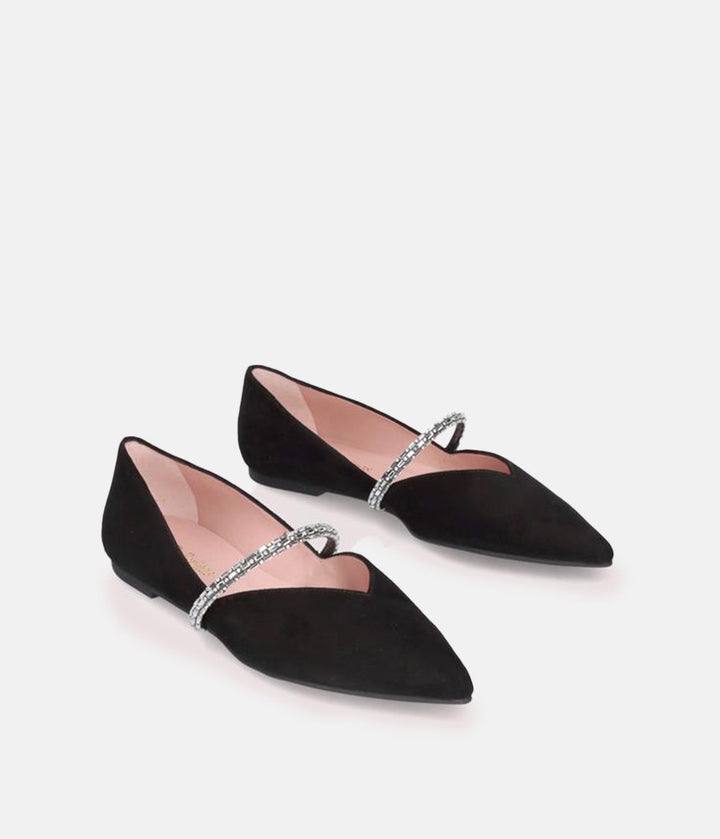 Pretty Ballerina Fabulous Black Dressy Flats