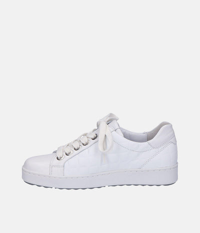 Semler Luxurious Quilted White Trainers