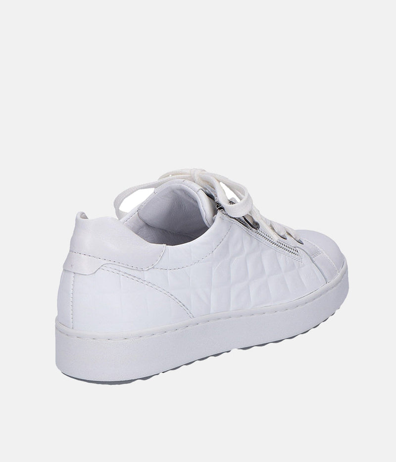 Semler Luxurious Quilted White Trainers