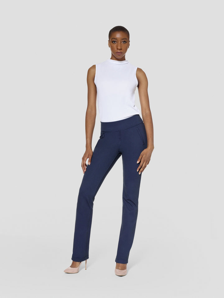 Tall Kimora Gray/Navy Blue Reversible Straight Pant