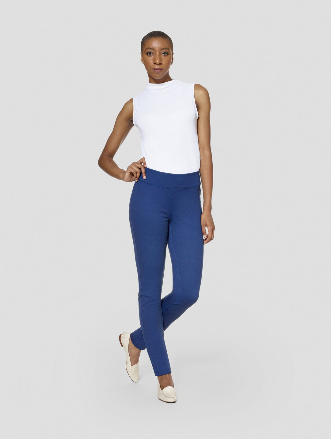 Tall ReverseMoi Brooke Blue/Black Reversible Slim Pant