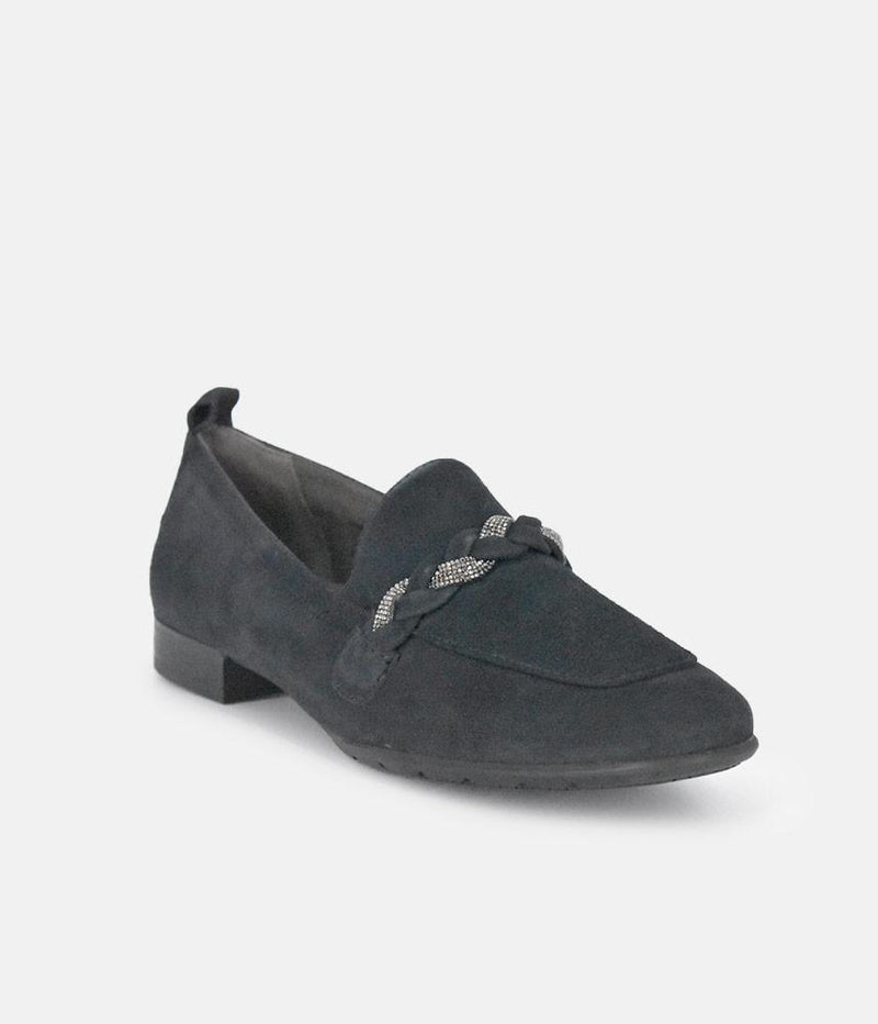 Tamaris Beautiful Navy Suede Loafers