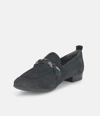 Tamaris Beautiful Navy Suede Loafers