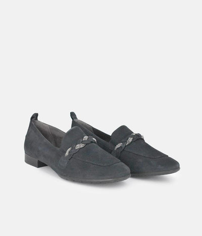 Tamaris Beautiful Navy Suede Loafers