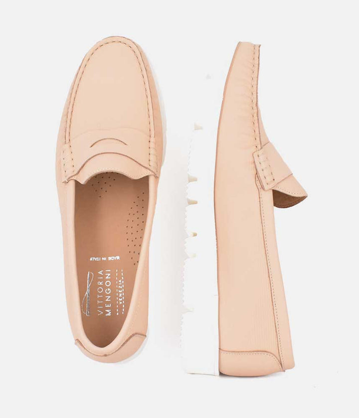 Vittoria Mengoni Premium Beige Loafers