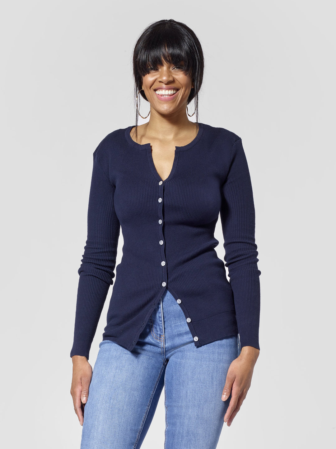 Ribbed Tall Cardigan