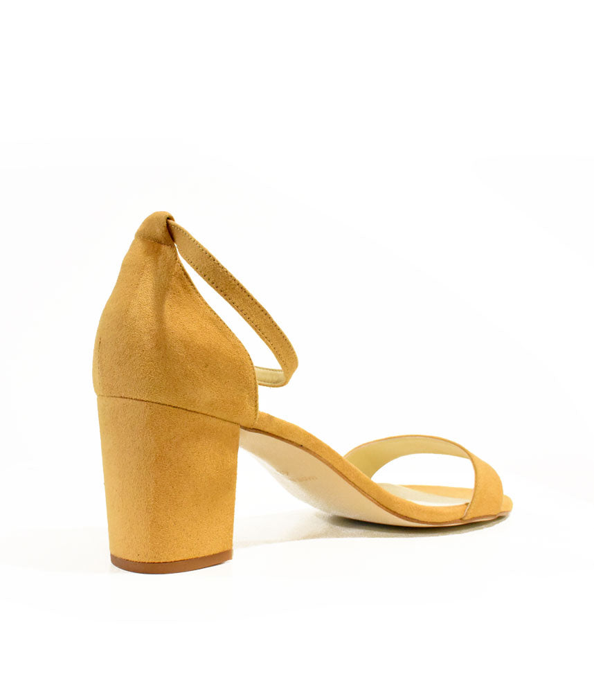 Cinderella Vegan Shoes - Sunshine Yellow Block Heels