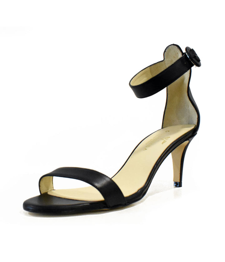 Cinderella Vegan Shoes - Barely There Black Sandals