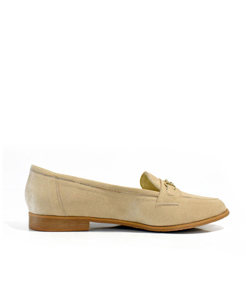 Cinderella Vegan Shoes - Stylish Beige Loafers