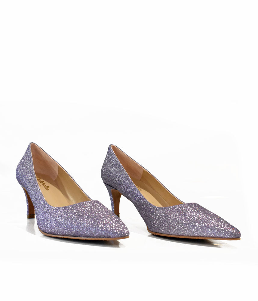 Cinderella Shoes Fabulous Purple Sparkle Heels