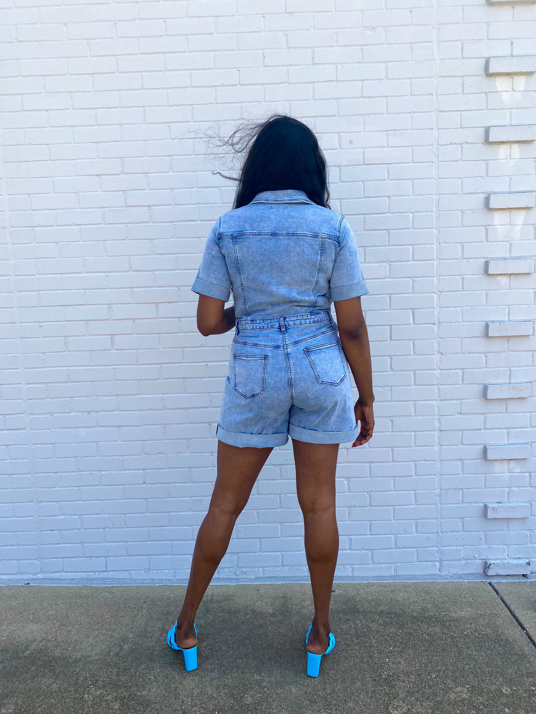 Tall Denim Romper