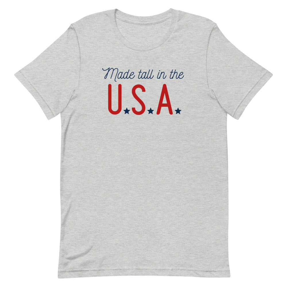 Made Tall in the U.S.A. t-shirt in Athletic Heather.