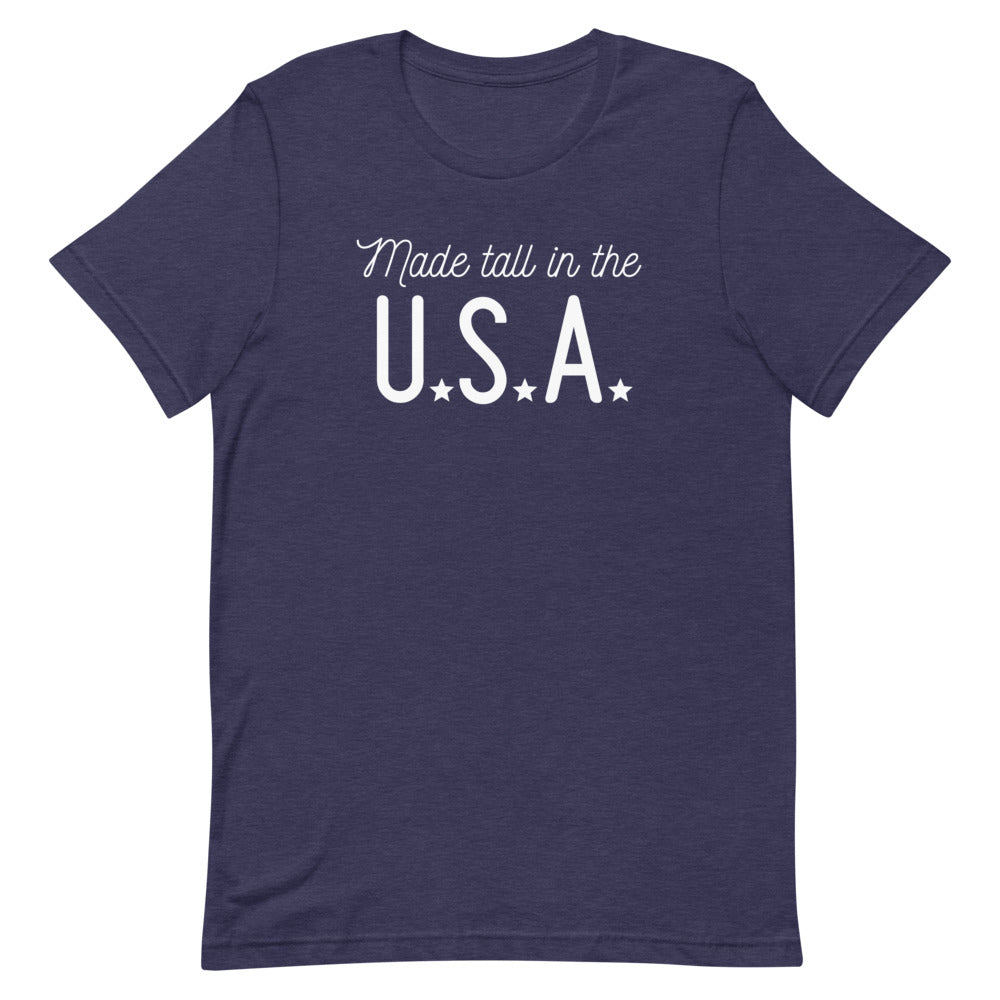 Made Tall in the U.S.A. t-shirt in Midnight Navy Heather.