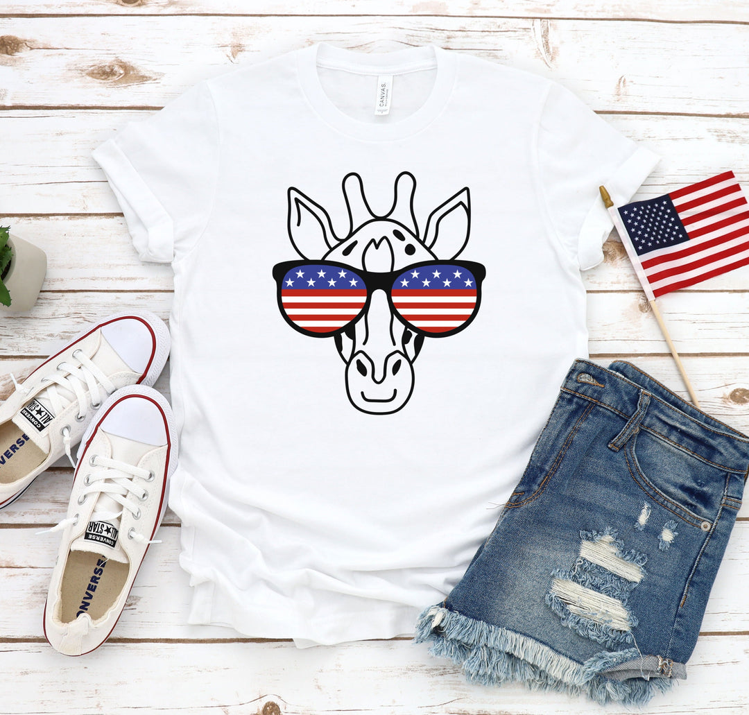 Patriotic Giraffe T-Shirt