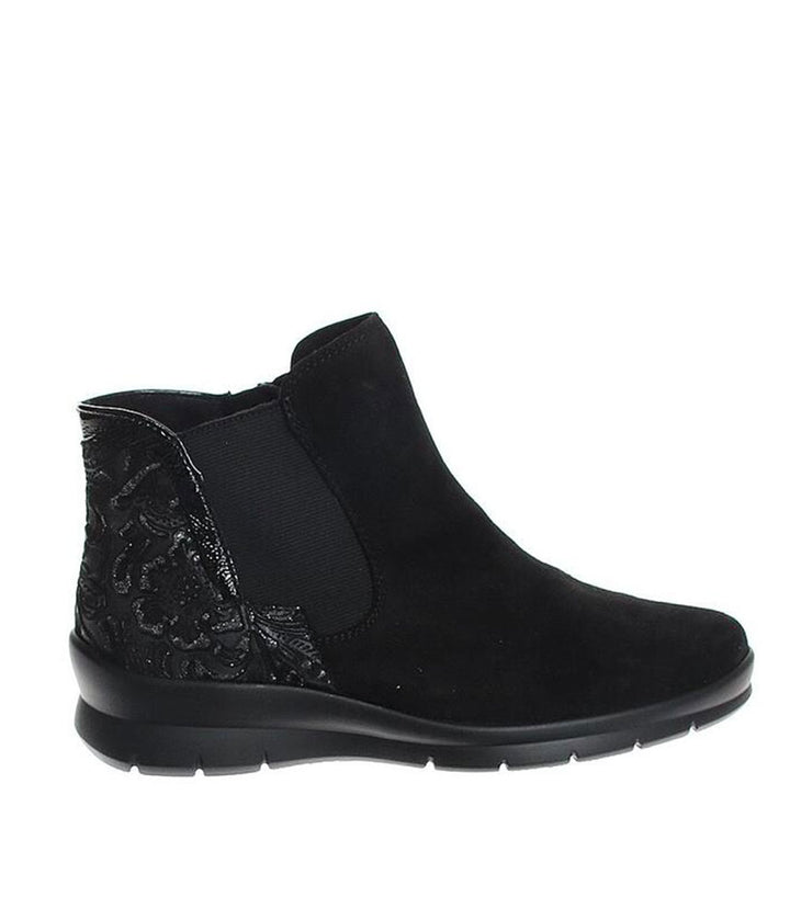 Semler Plush Wide Fit Velour Ankle Boots