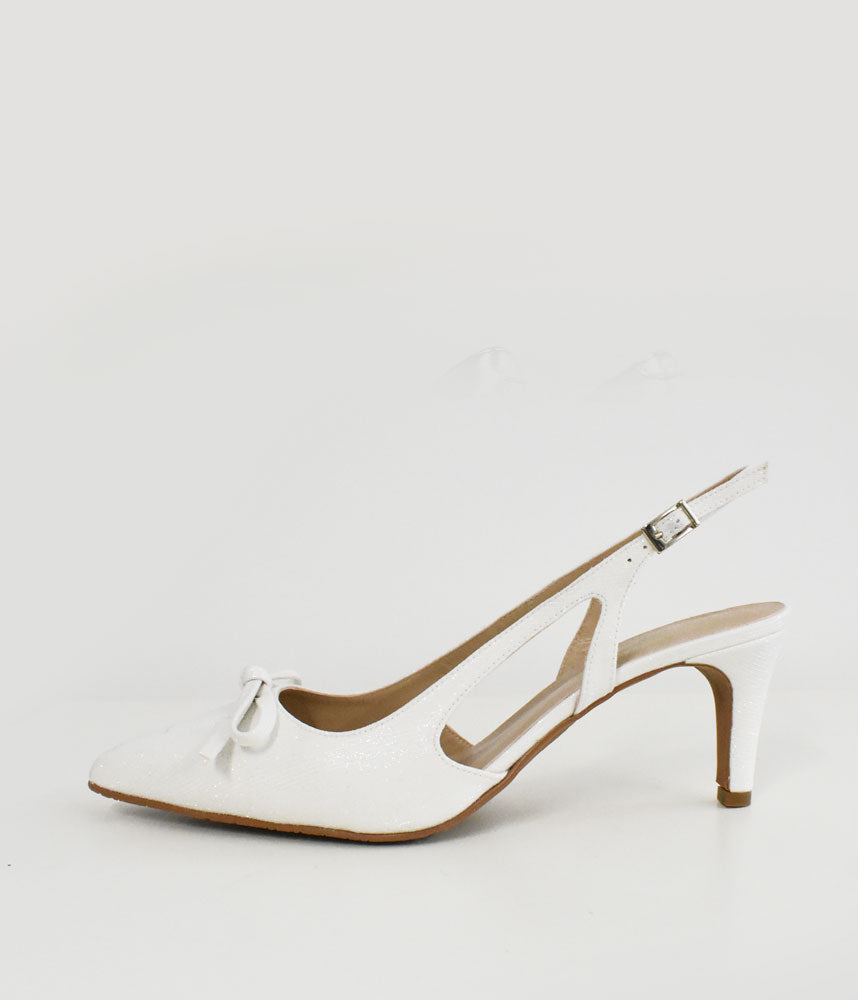 Cinderella Shoes Deluxe White Slingback Heels