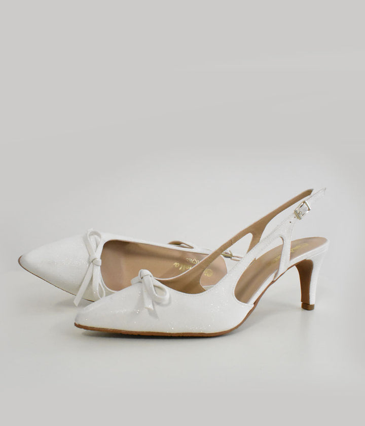 Cinderella Shoes Deluxe White Slingback Heels