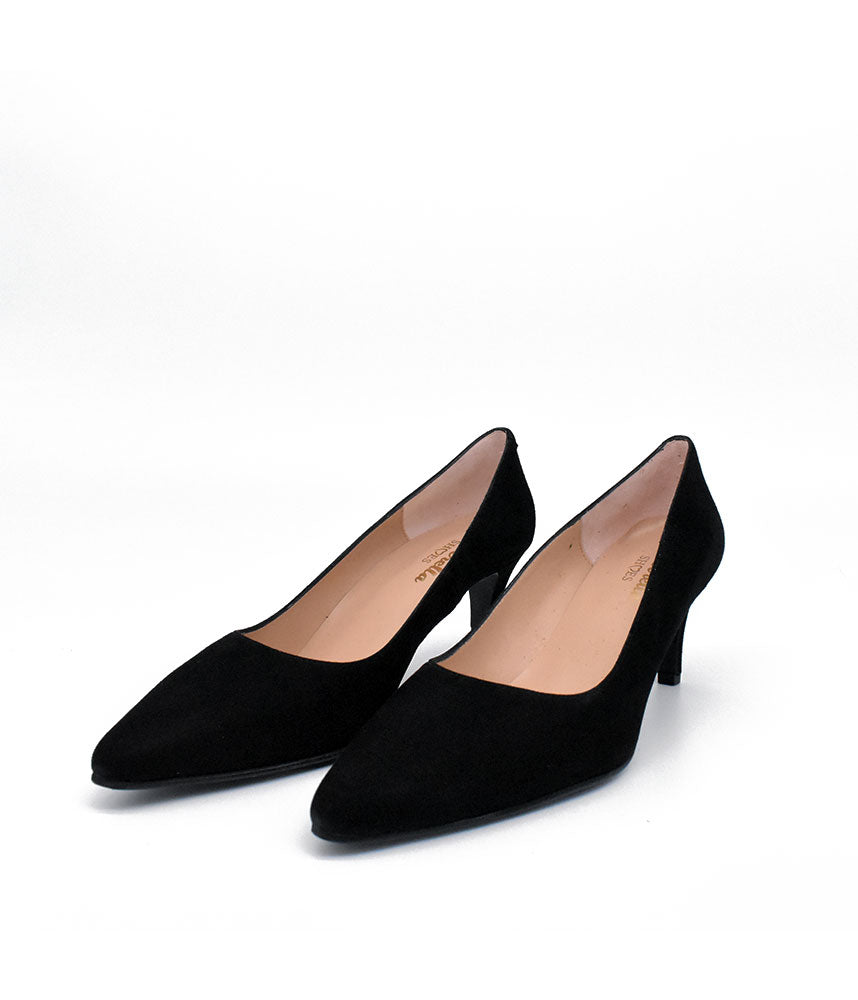 Cinderella Shoes Classic Black Suede Stiletto Heel