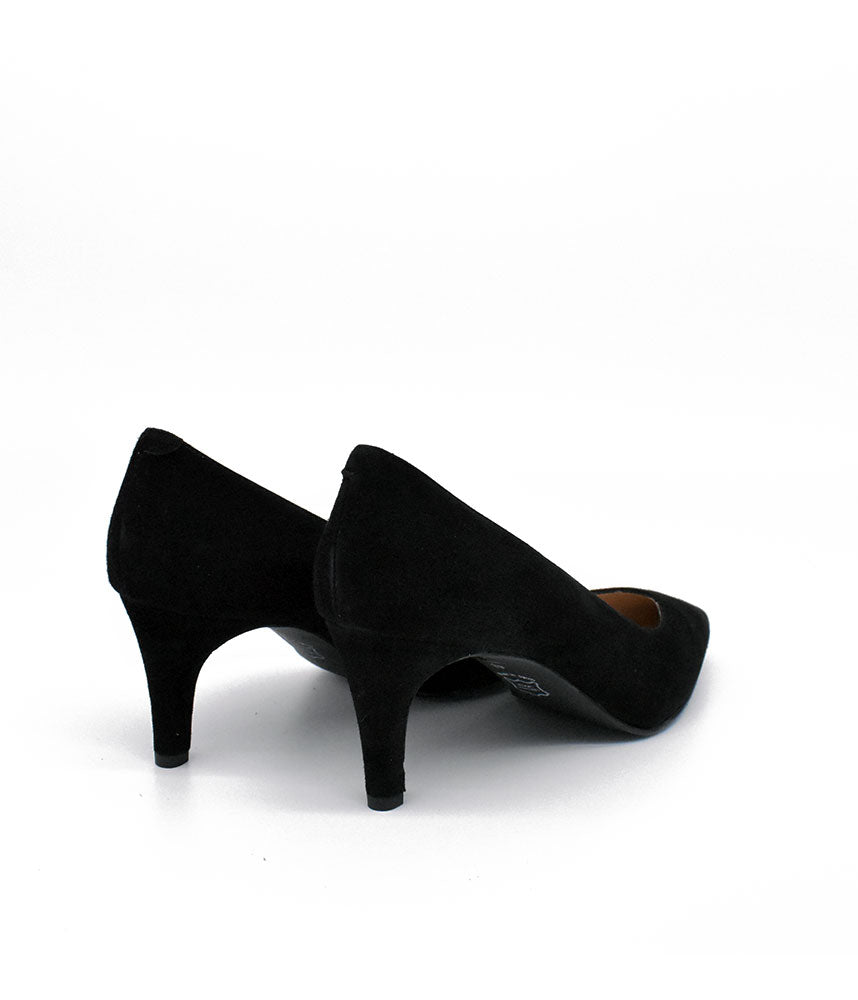 Cinderella Shoes Classic Black Suede Stiletto Heel