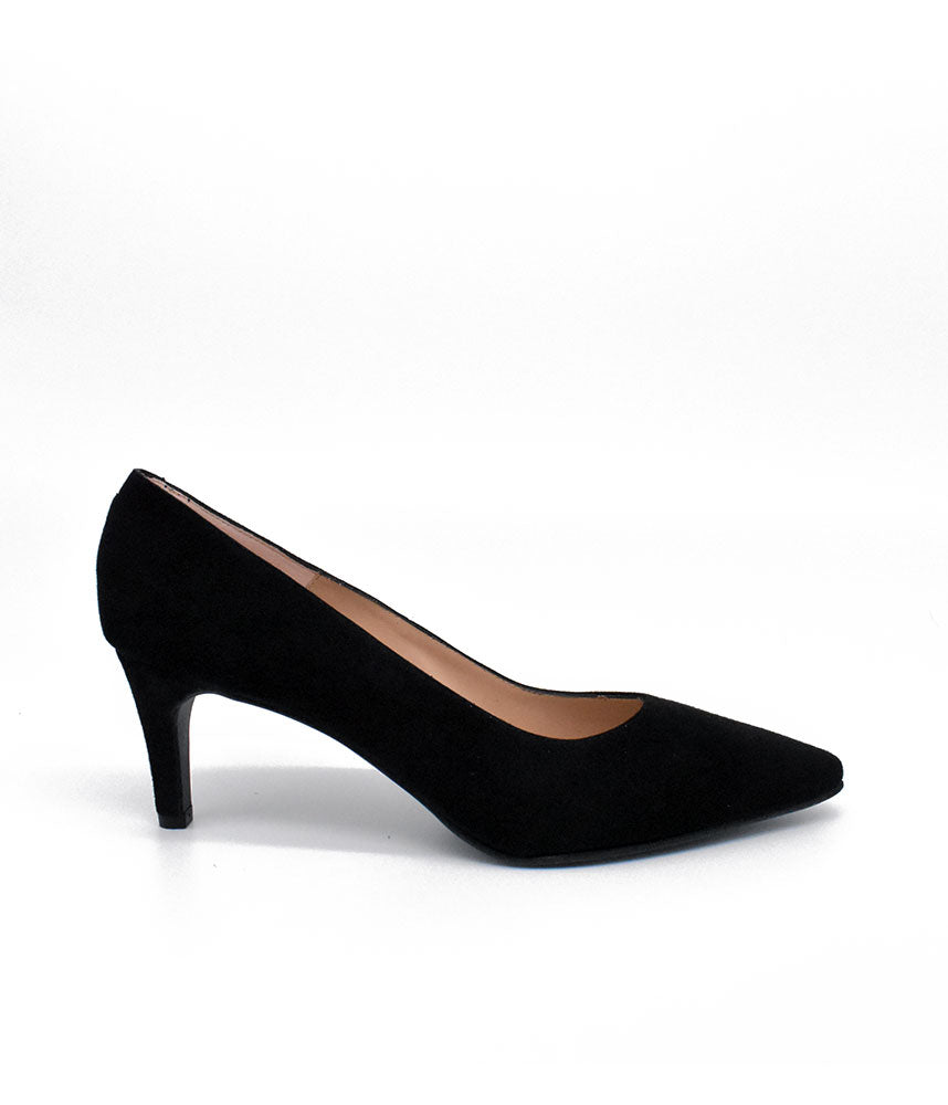 Cinderella Shoes Classic Black Suede Stiletto Heel