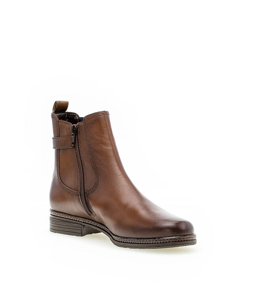 Gabor Premium Brown Leather Ankle Boots