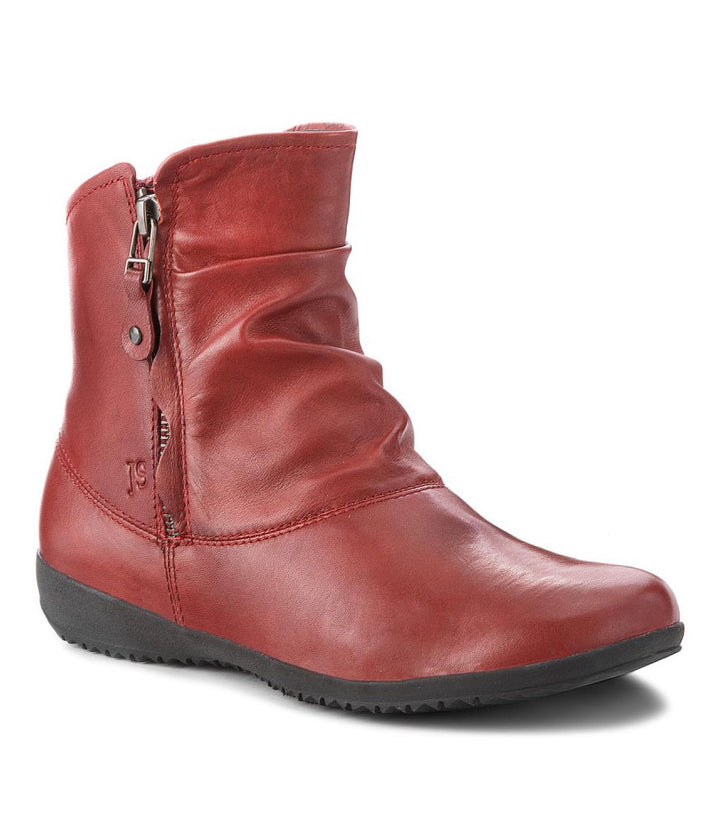 Josef Seibel Stylish Carmine Red Leather Slouch Boots