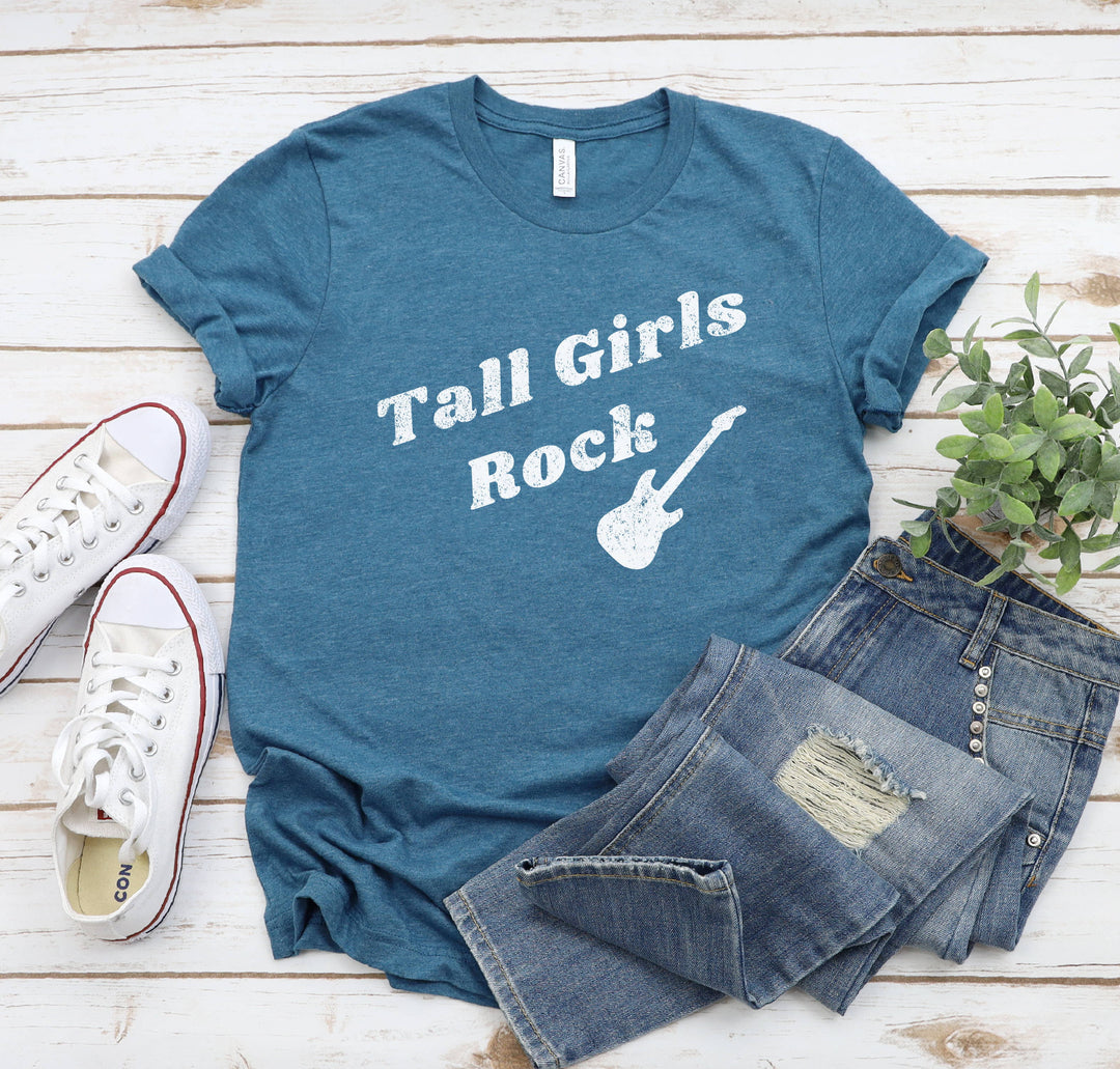 Tall Girls Rock Distressed T-shirt