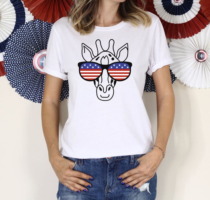 Patriotic Giraffe T-Shirt